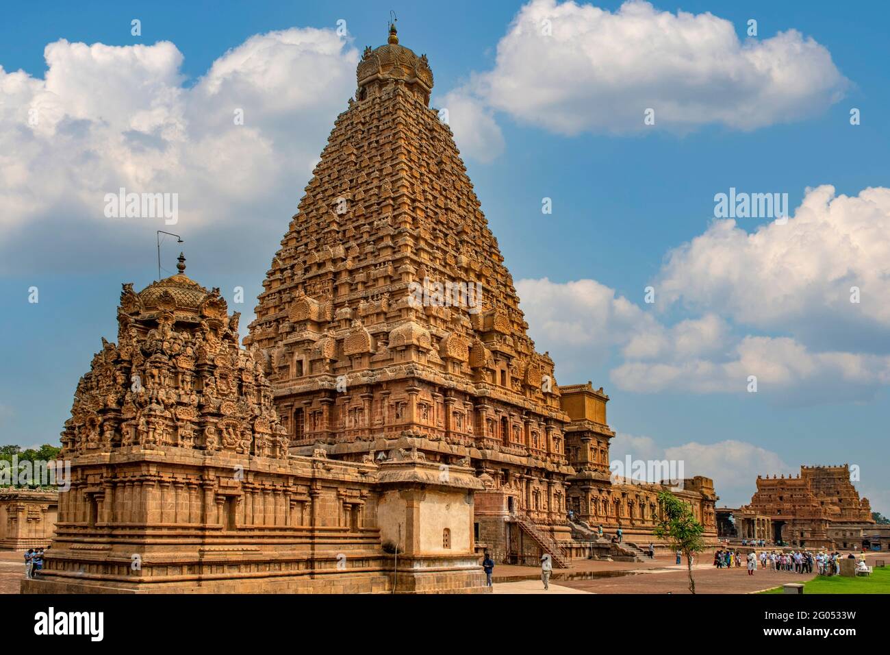 Temple de Brihadisvara, Thanjavur, Tamil Nadu, Inde Banque D'Images