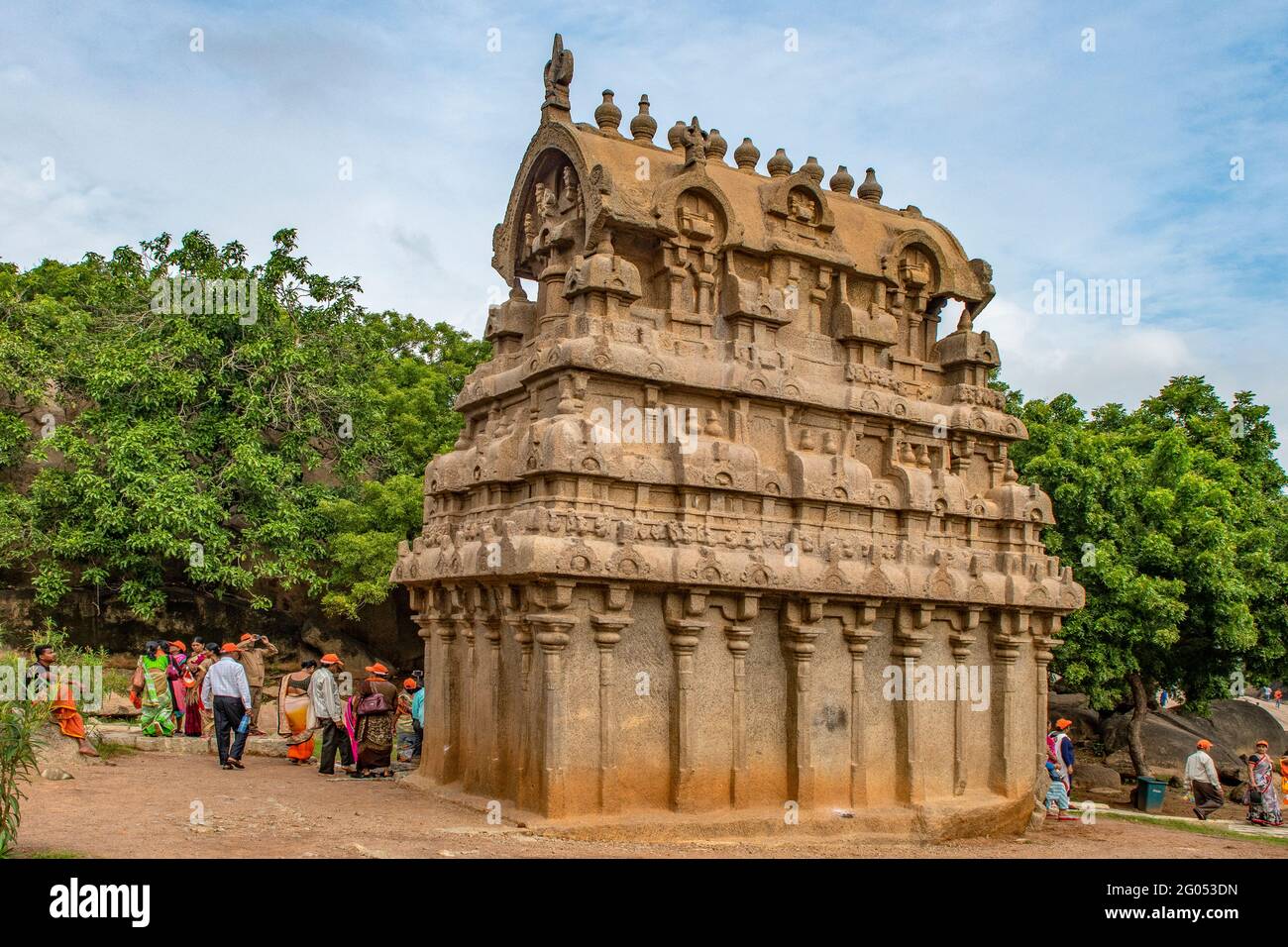 Ganesha Ratha, Mamallapuram, Tamil Nadu, Inde Banque D'Images
