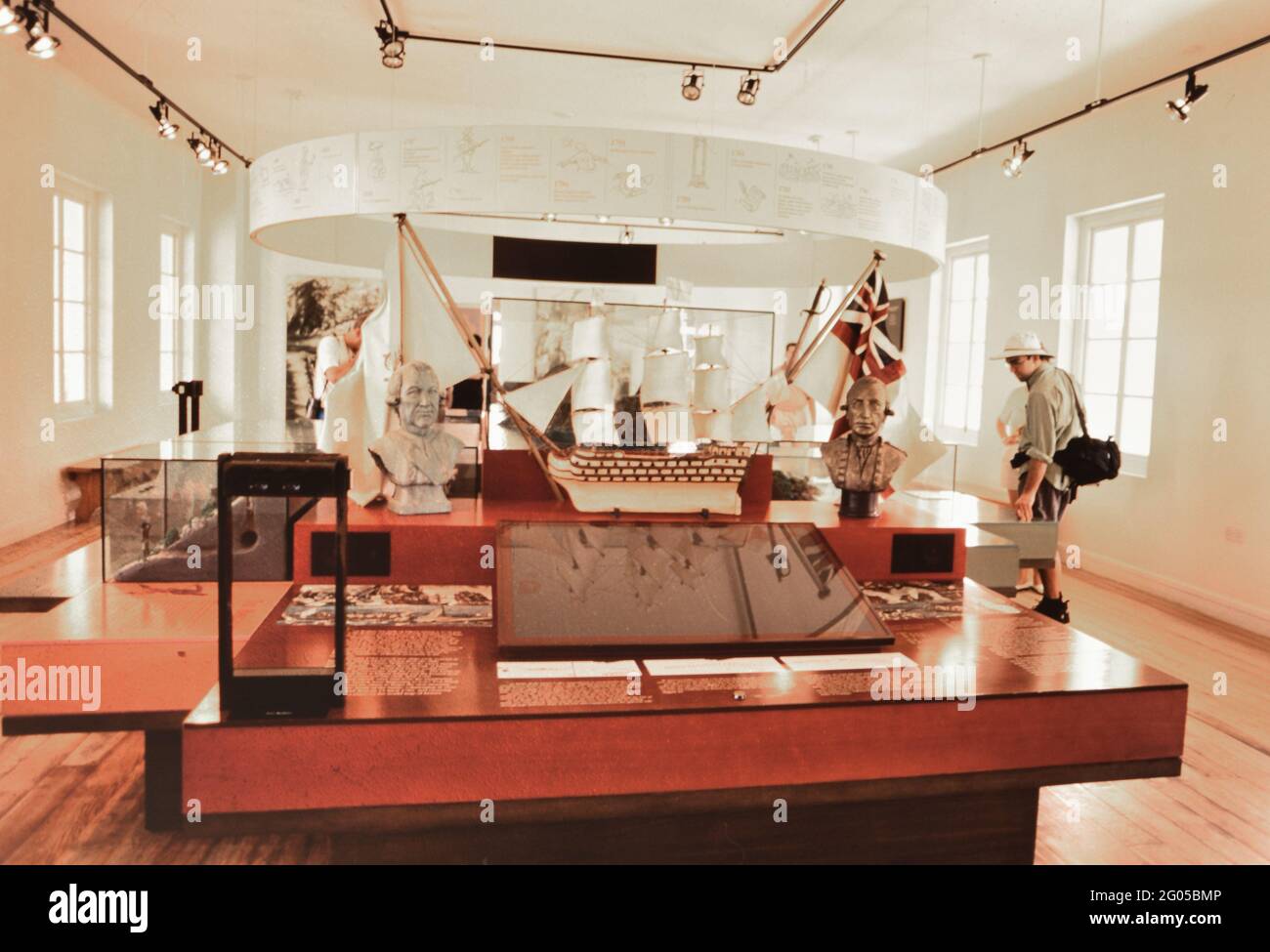 Années 1990 Sainte-Lucie (Caraïbes orientales) - exposition au Musée Pigeon point à Sainte-Lucie ca. 1998 Banque D'Images