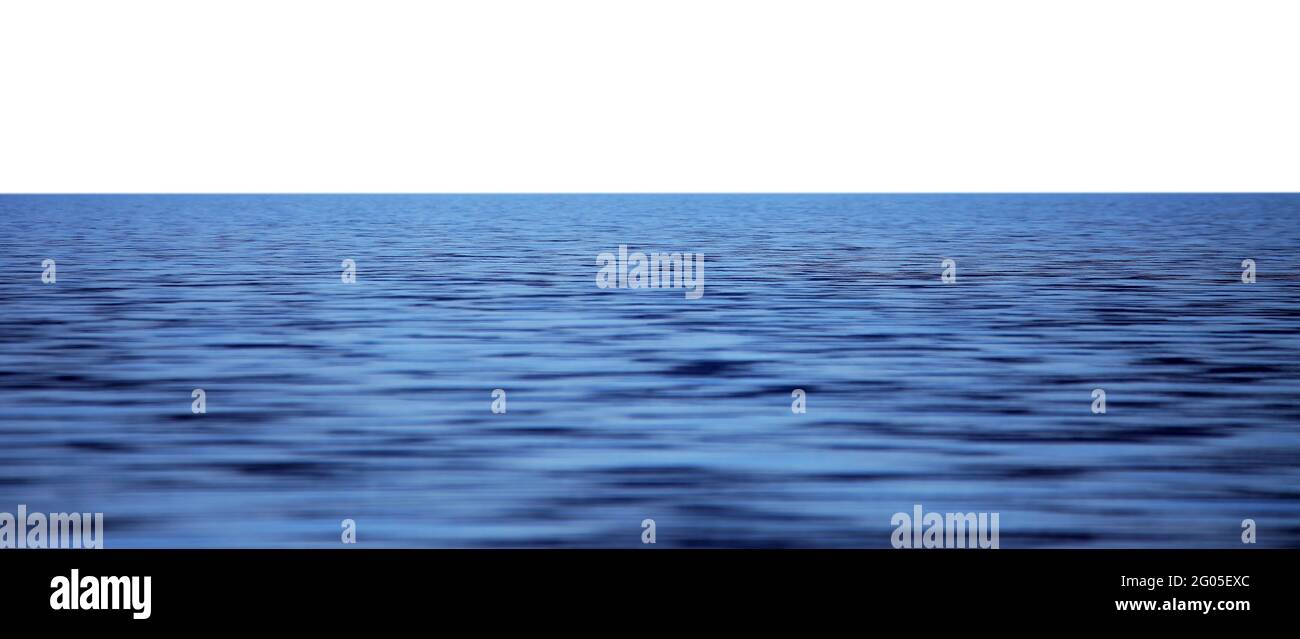 texture de l'eau de la mer isolée sur fond blanc Banque D'Images