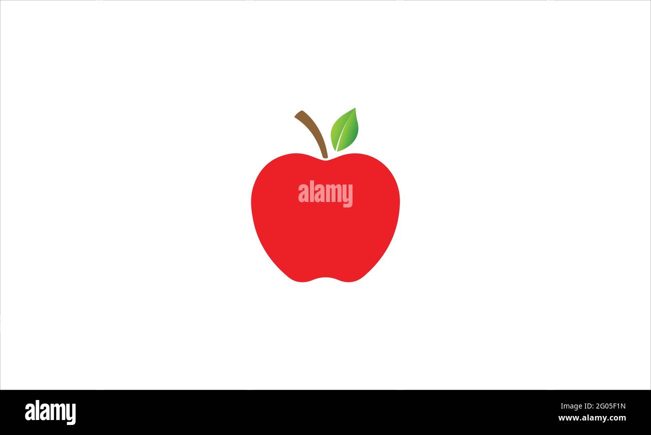 Icône Apple rouge logo design symbole d'illustration vectoriel Illustration de Vecteur