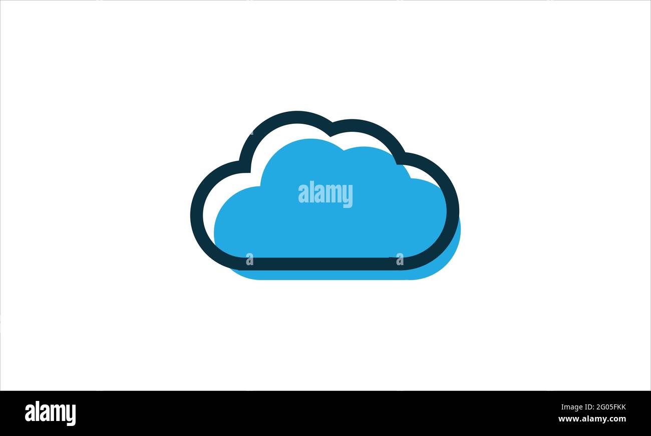 Blue Cloud icône logo illustration modèle vectoriel Illustration de Vecteur