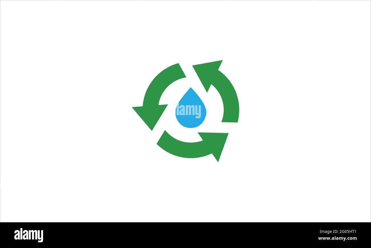 Recyclage de l'eau et sécurité icône logo design illustration du modèle vectoriel Illustration de Vecteur