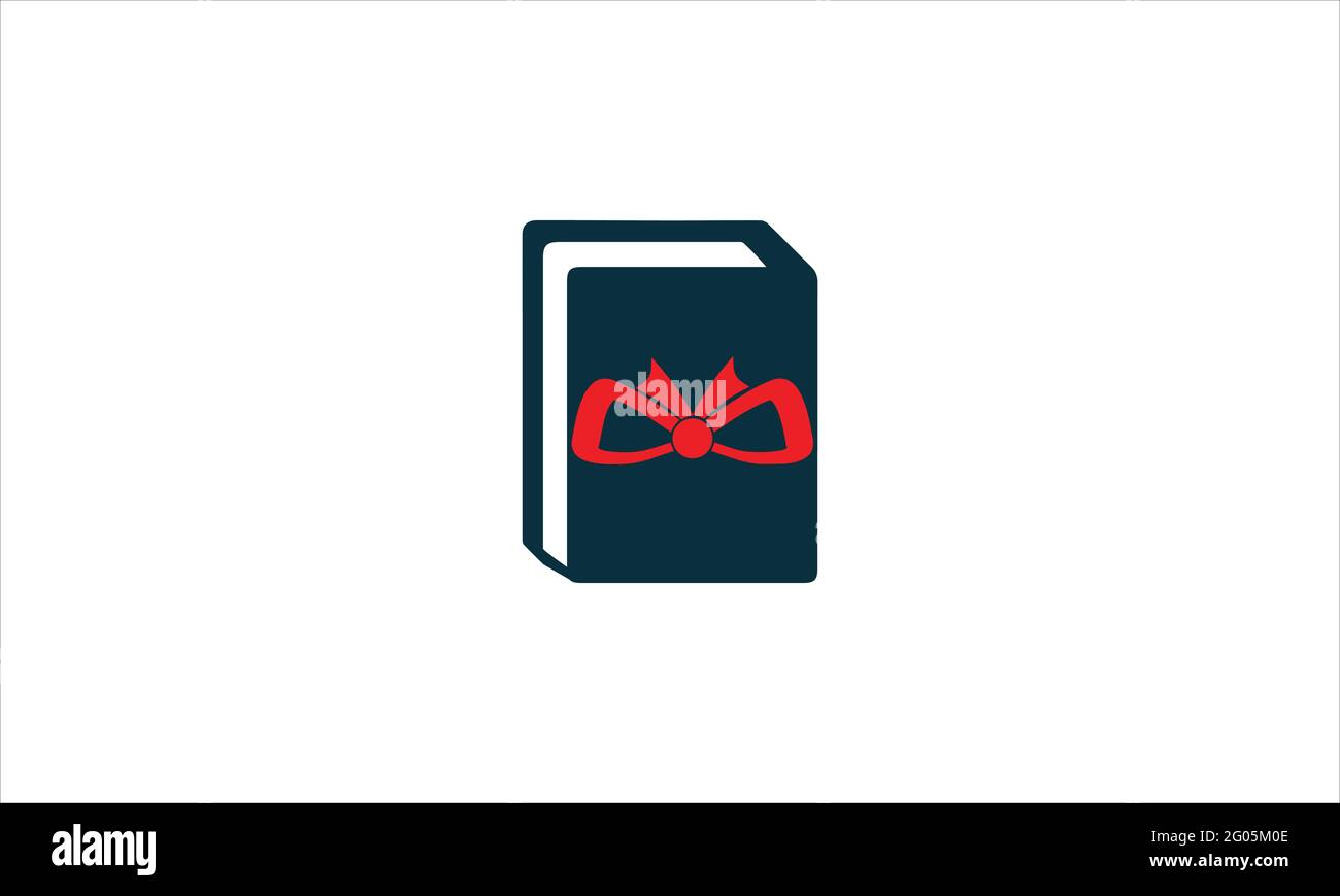 Livre icône cadeau logo design symbole d'illustration vectorielle Illustration de Vecteur