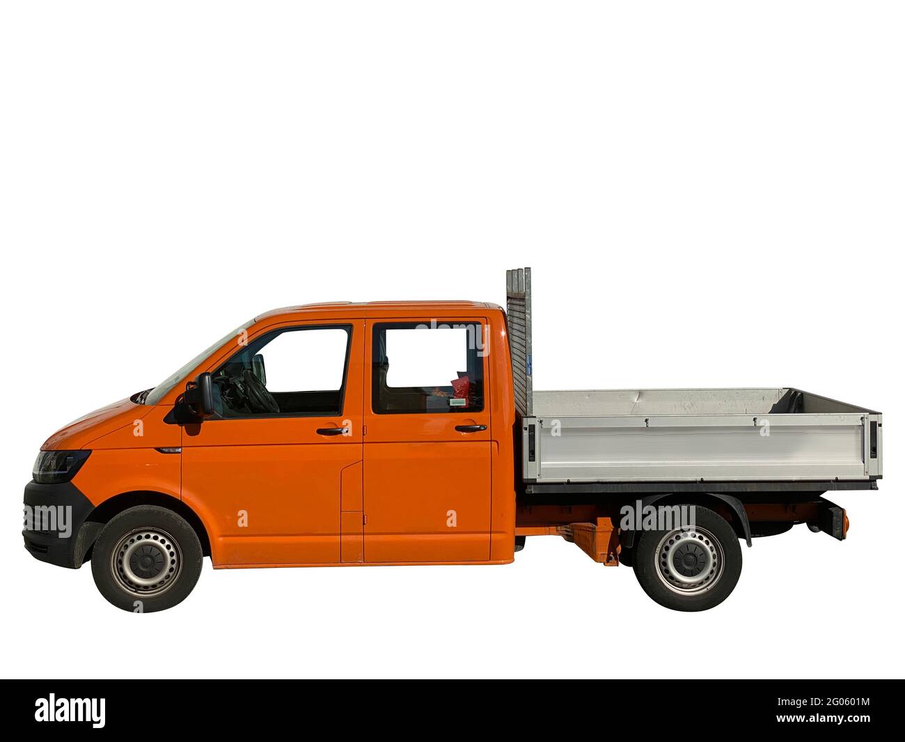 VW bus T6 Doppelkabine LKW Volkswagen Orange Banque D'Images