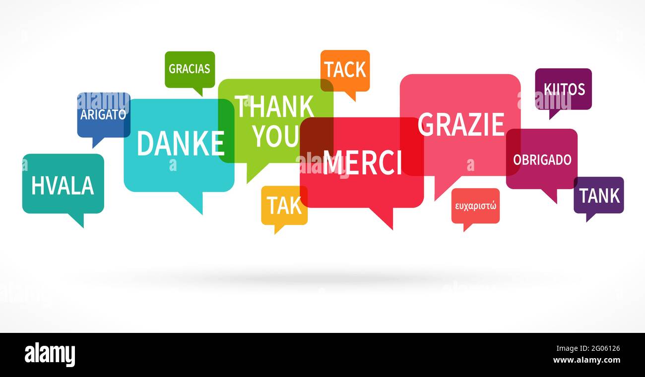 Merci en différentes langues Banque de photographies et d’images à haute résolution Alamy