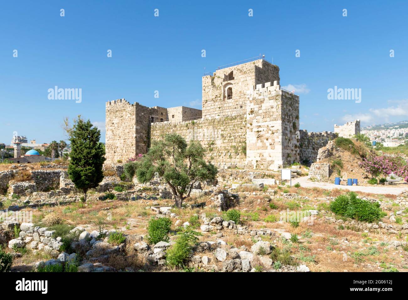 Citadelle de Byblos, château de Crusader, Jbeil, Liban Banque D'Images