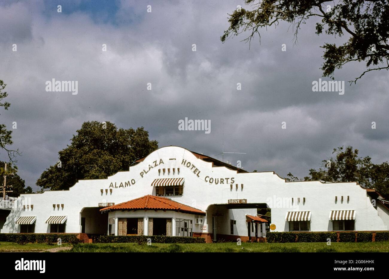 Années 1970 États-Unis - Alamo Plaza Hotel courts, Gulfport, Mississippi 1979 Banque D'Images