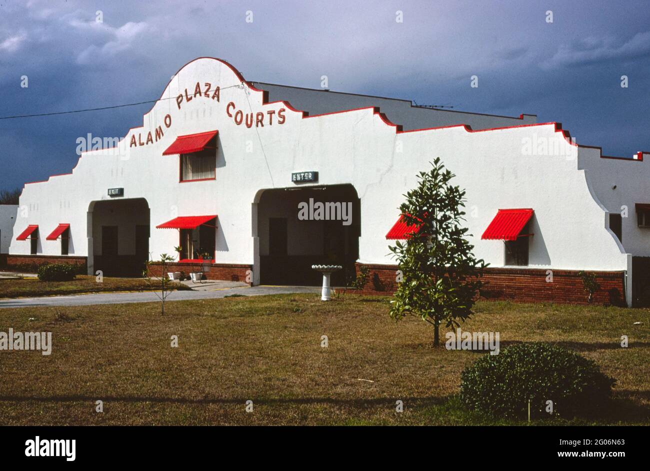 Années 1970 États-Unis - Alamo Plaza Hotel courts, Shreveport, Louisiane 1979 Banque D'Images