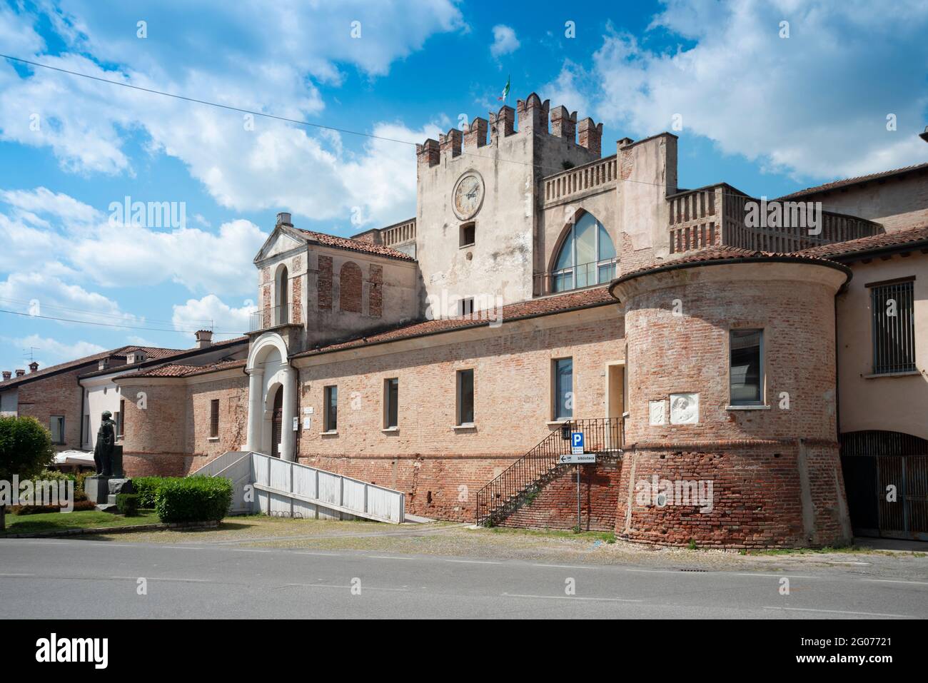 Italie, Lombardie, Orzinuovi, Château de San Giorgio Banque D'Images