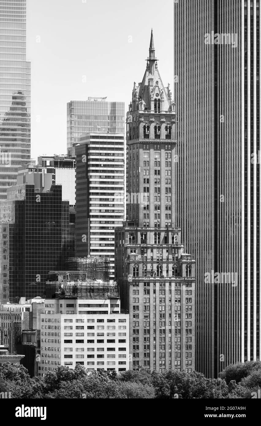 Manhattan Upper East Side architecture diversifiée, New York City, États-Unis. Banque D'Images
