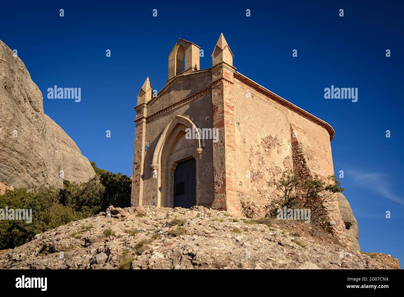 Hermitage de Sant Joan de Montserrat vu de différentes perspectives (Barcelone, Catalogne, Espagne) ESP: Ermita de Sant Joan de Montserrat, Barcelone Banque D'Images