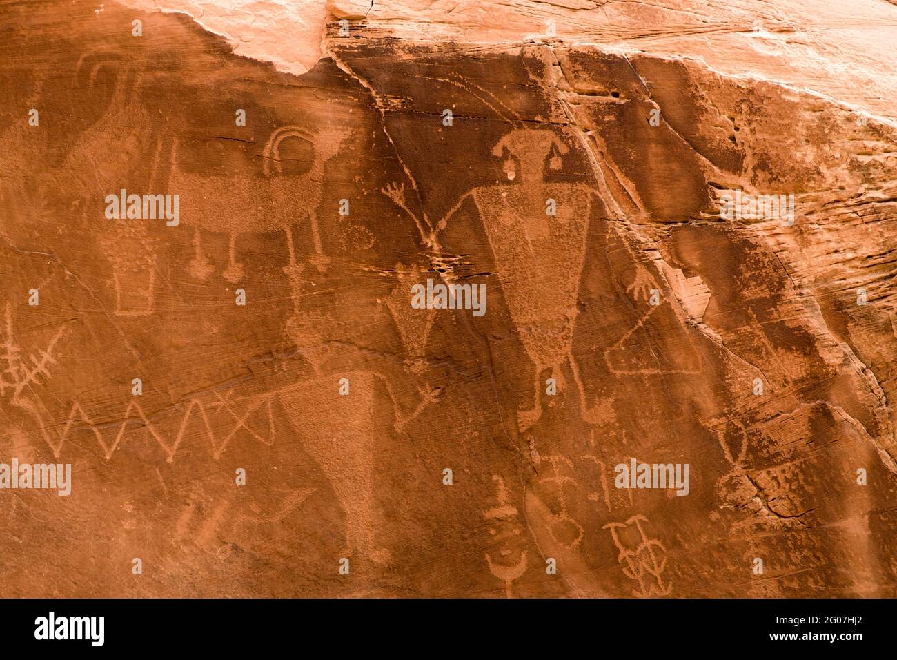 Petroglyphes de CUB Creek au Dinosaur National Monument, Utah, États-Unis Banque D'Images