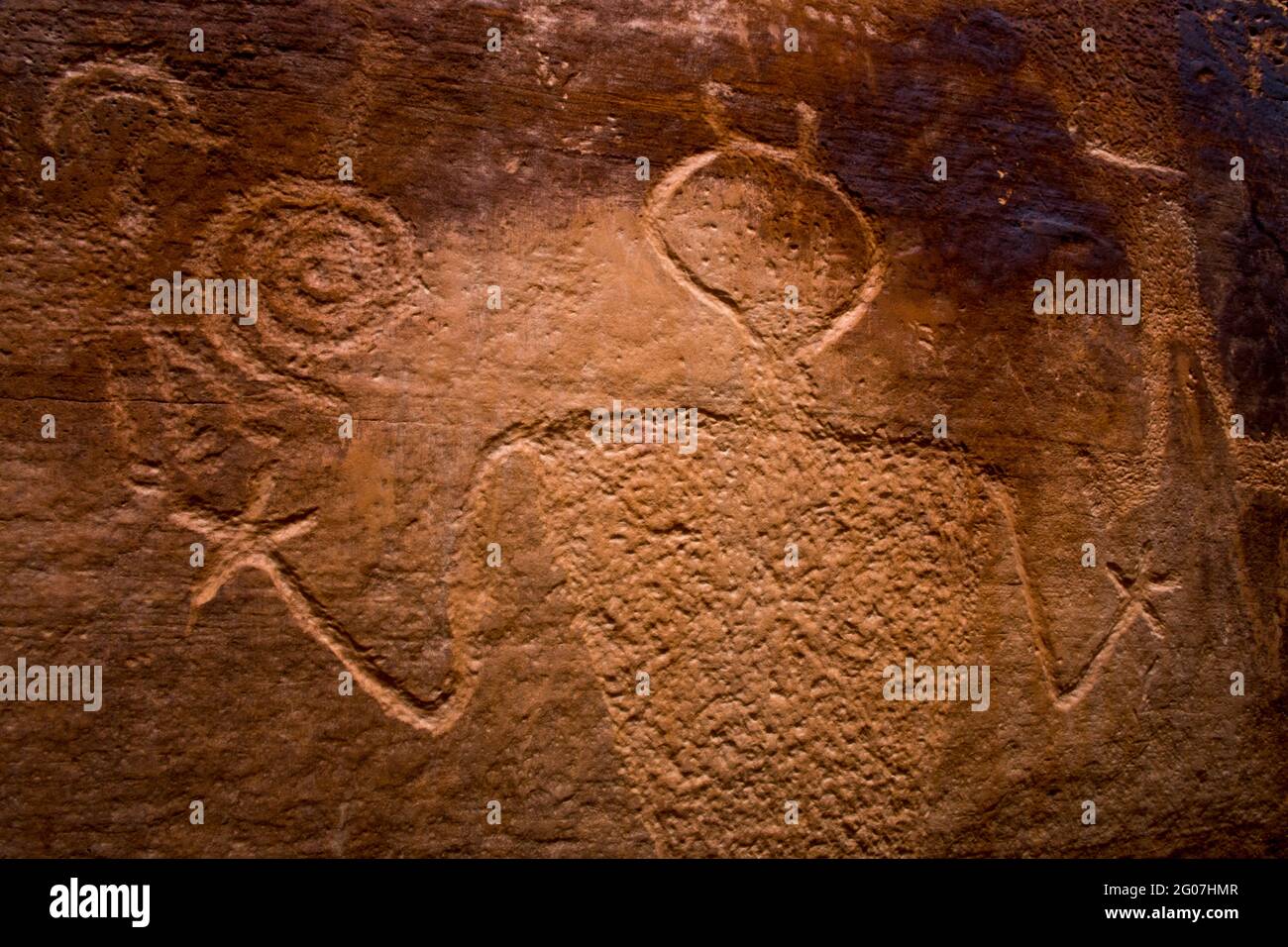 Petroglyphes de CUB Creek au Dinosaur National Monument, Utah, États-Unis Banque D'Images