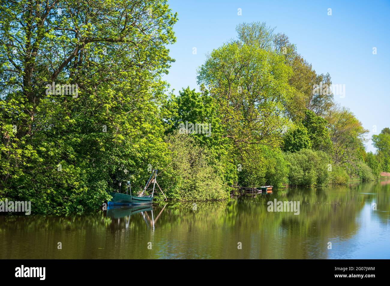 Landschaft am alten Eiderkanal BEI der Schleuse Kluvensiek BEI Bovenau Banque D'Images