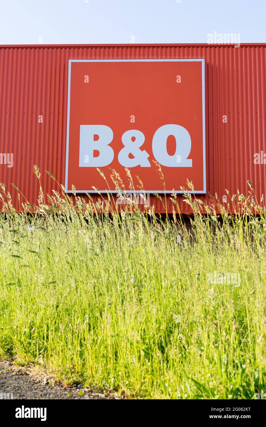 Logo B&Q DIY Store, marque, Kent, Angleterre Banque D'Images