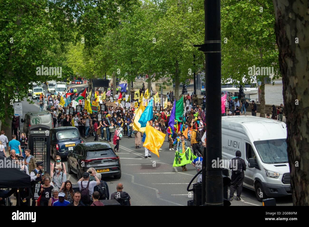 Londres, Royaume-Uni - 30 mai 2021: Tuez le projet de loi de protestation. Banque D'Images