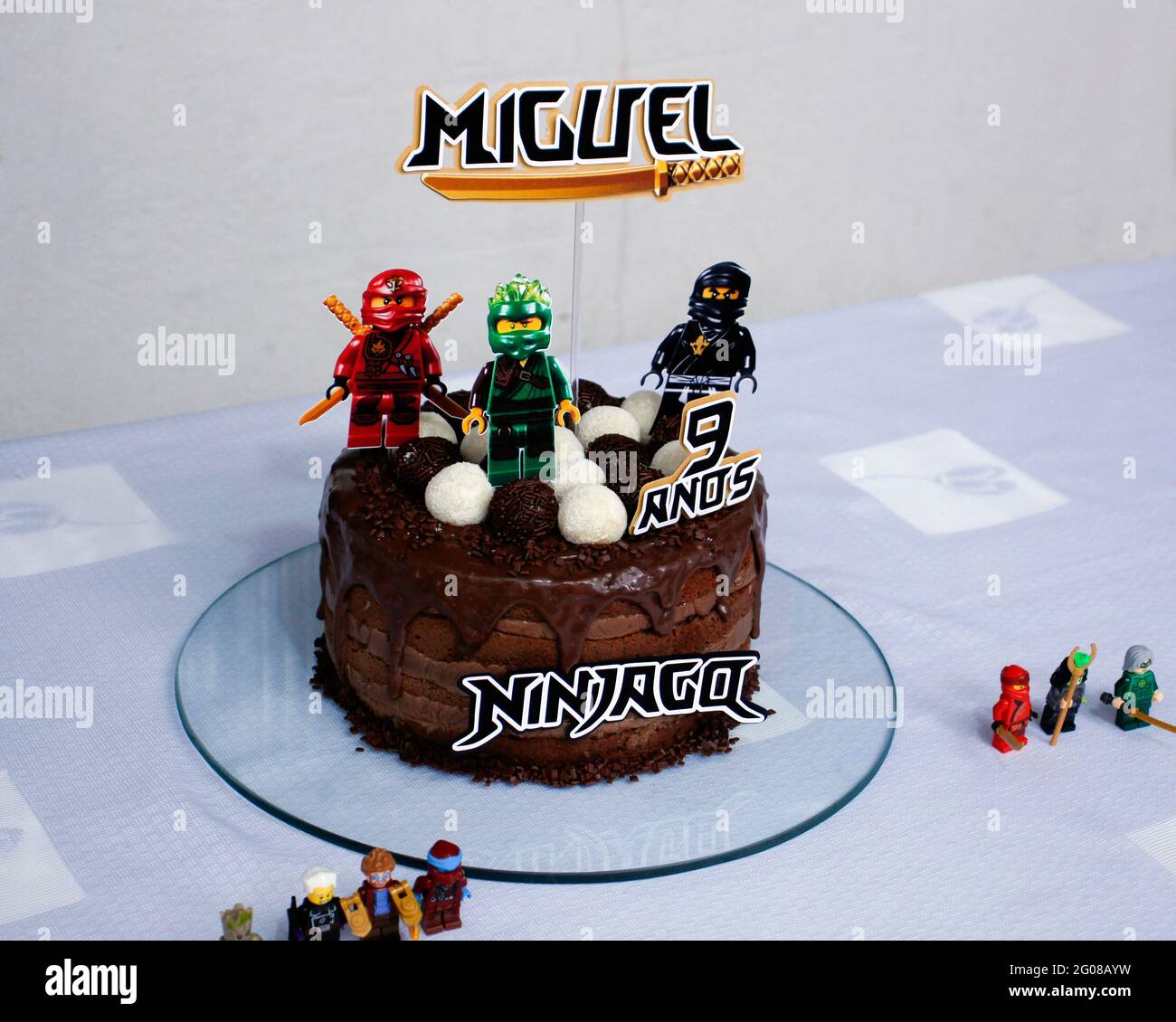 Gateau D Anniversaire Ninjago Banque D Image Et Photos Alamy