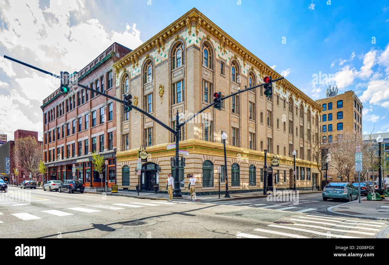 Hôtel Dreyfus, 121 Washington Street, construit en 1890 et rénové en 1917 par William R Walker & son. Le restaurant George on Washington occupe maintenant le grou Banque D'Images