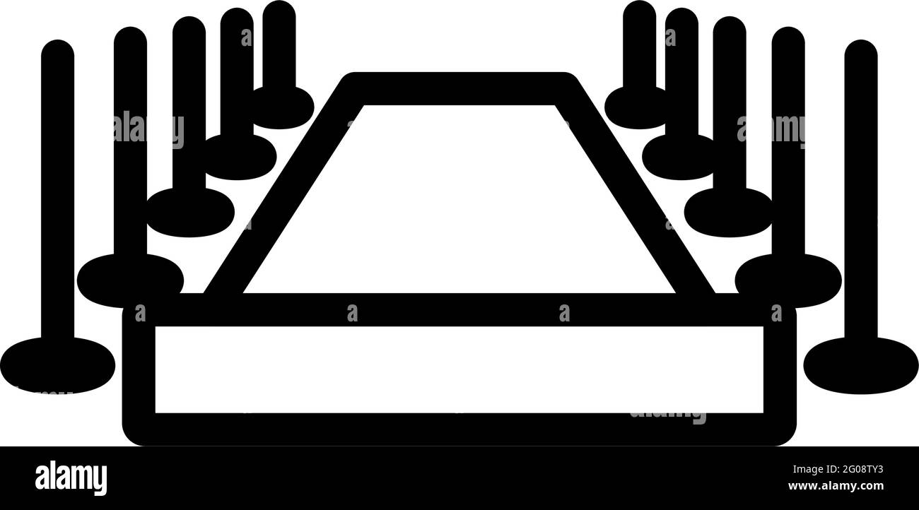 Icône tapis rouge. Conception de contour gras modifiable. Illustration vectorielle. Illustration de Vecteur