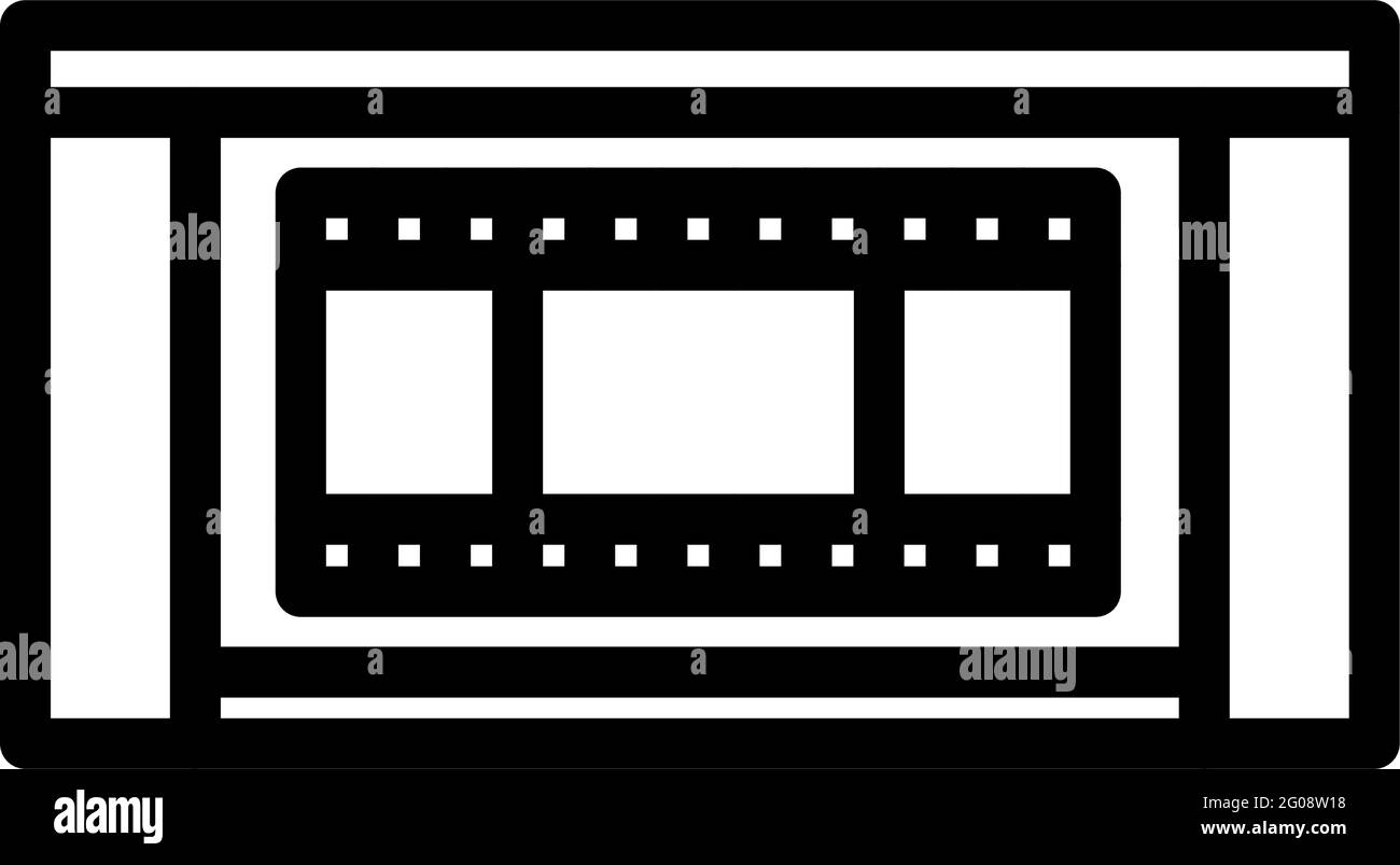 Cinéma Theatre Auditorium icône. Conception de contour gras modifiable. Illustration vectorielle. Illustration de Vecteur