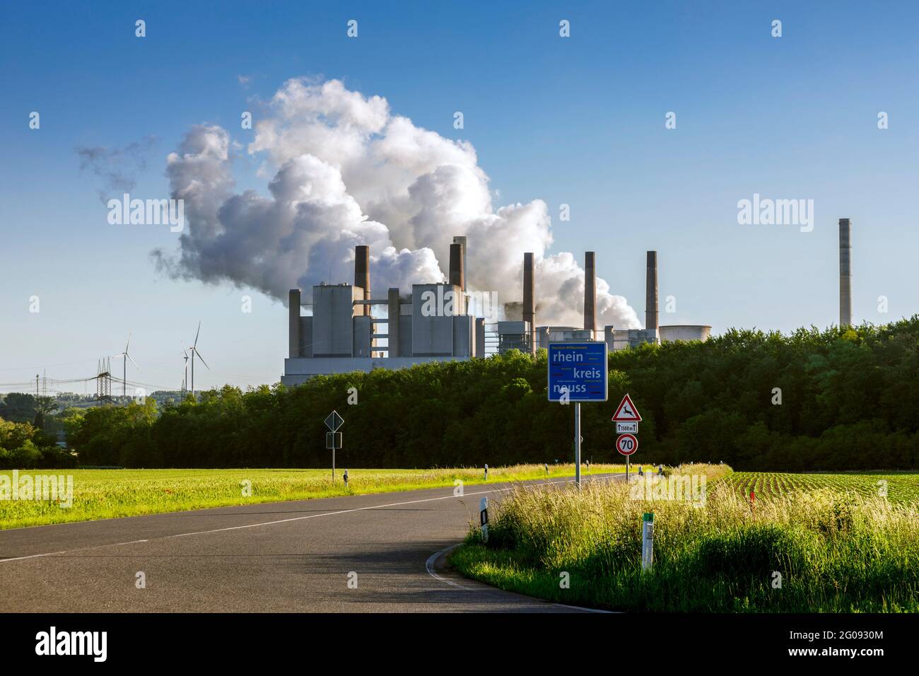 Centrale électrique Frimmersdorf au lignite Banque D'Images