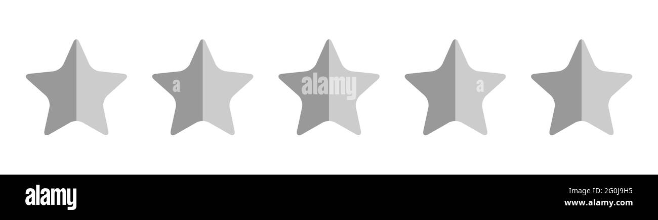 Zéro étoiles, symbole de qualité client, vecteur évaluation du produit avis plat icône pour l'hôtel, le restaurant etc . Illustration de Vecteur