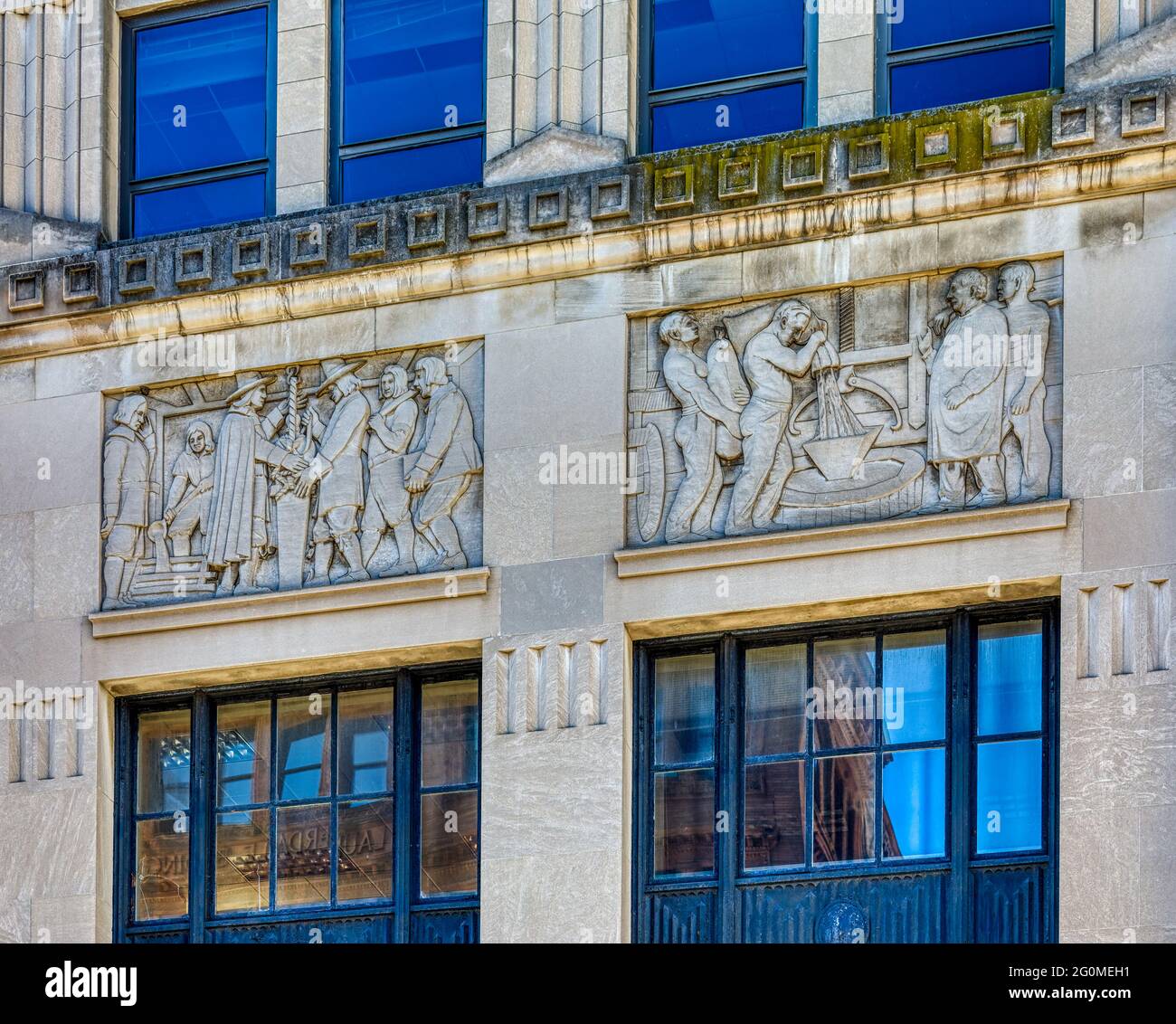 Industrial Trust Company Building, alias Superman Building, 111 Westminster Street. Le célèbre gratte-ciel de Providence figure sur la liste des personnes « en danger ». Banque D'Images