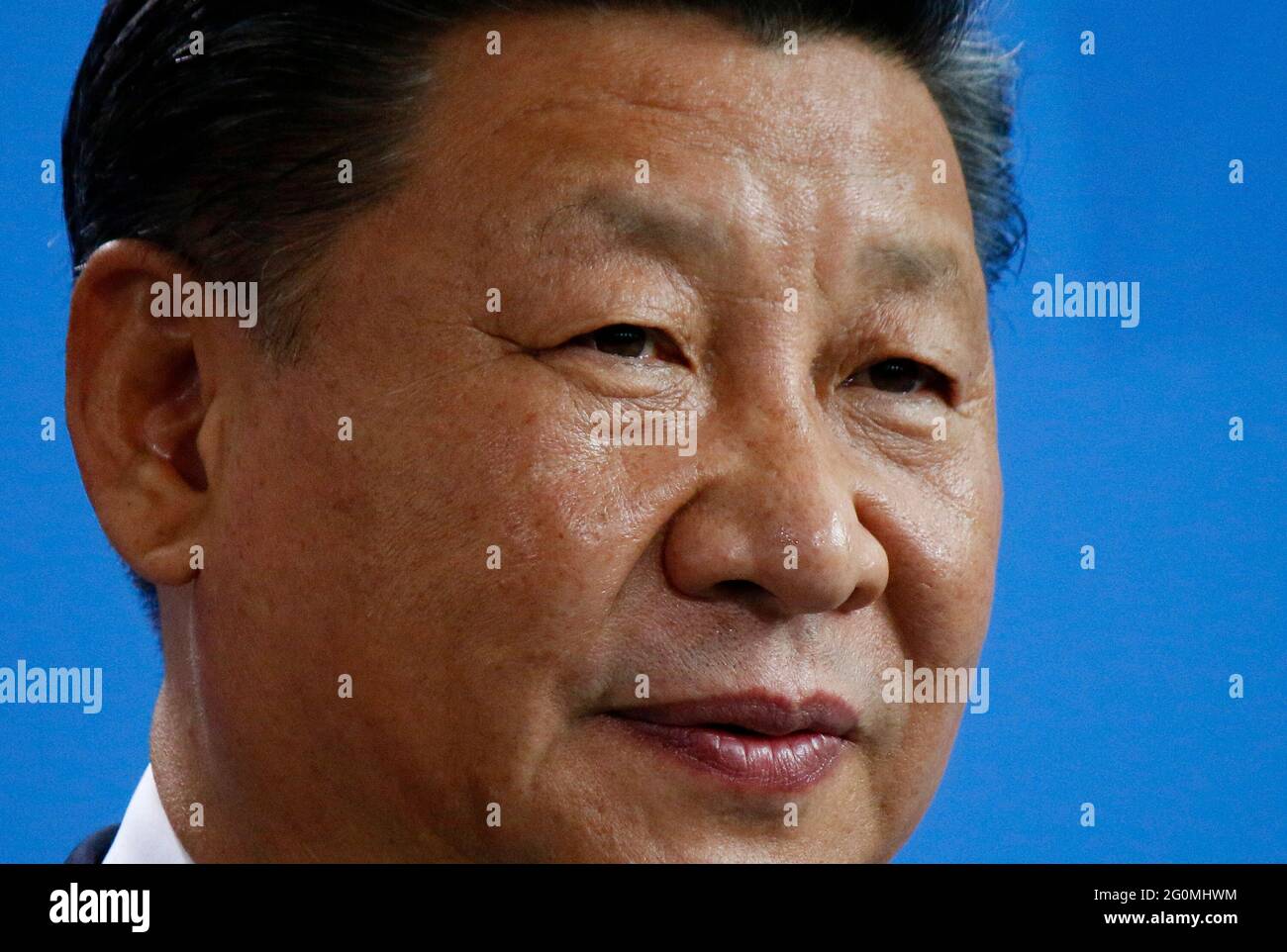 Xi Jinping - Treffen der dt. Bundeskanzlerin mit dem chinesischen, Staatspraesidenten Bundeskanzleramt, 5. Juli 2017, Berlin (nur für redaktionelle V Banque D'Images