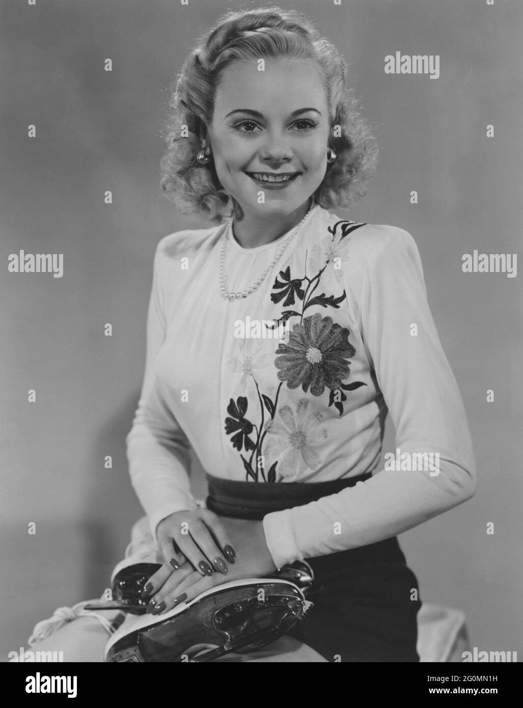 Sonja Henie. Champion norvégien de patinage artistique, né en avril 8 mort en octobre 12 1969. Banque D'Images