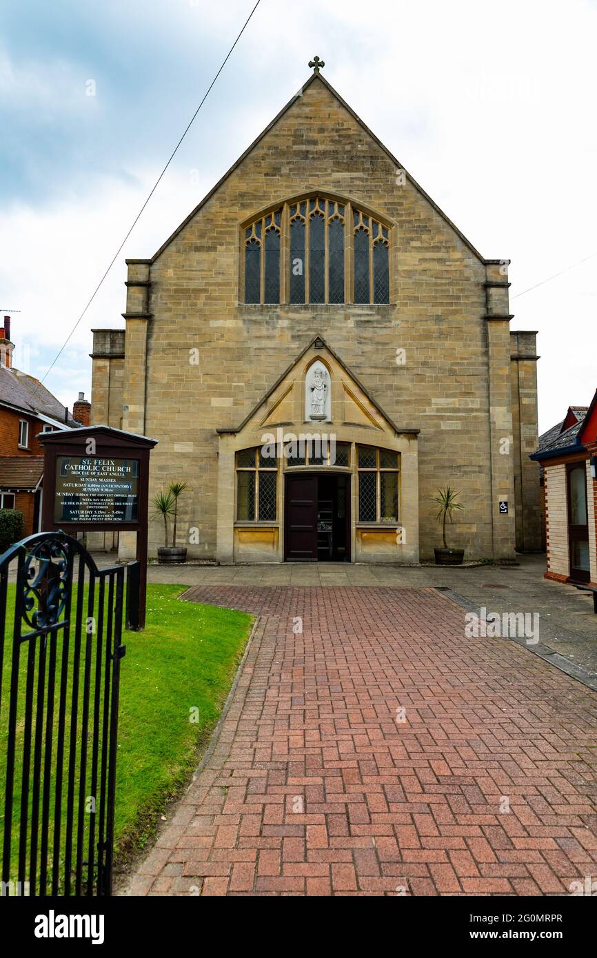 Felixstowe, Suffolk, Royaume-Uni Mai 27 2021: Eglise catholique St Felix, Felixstowe Banque D'Images
