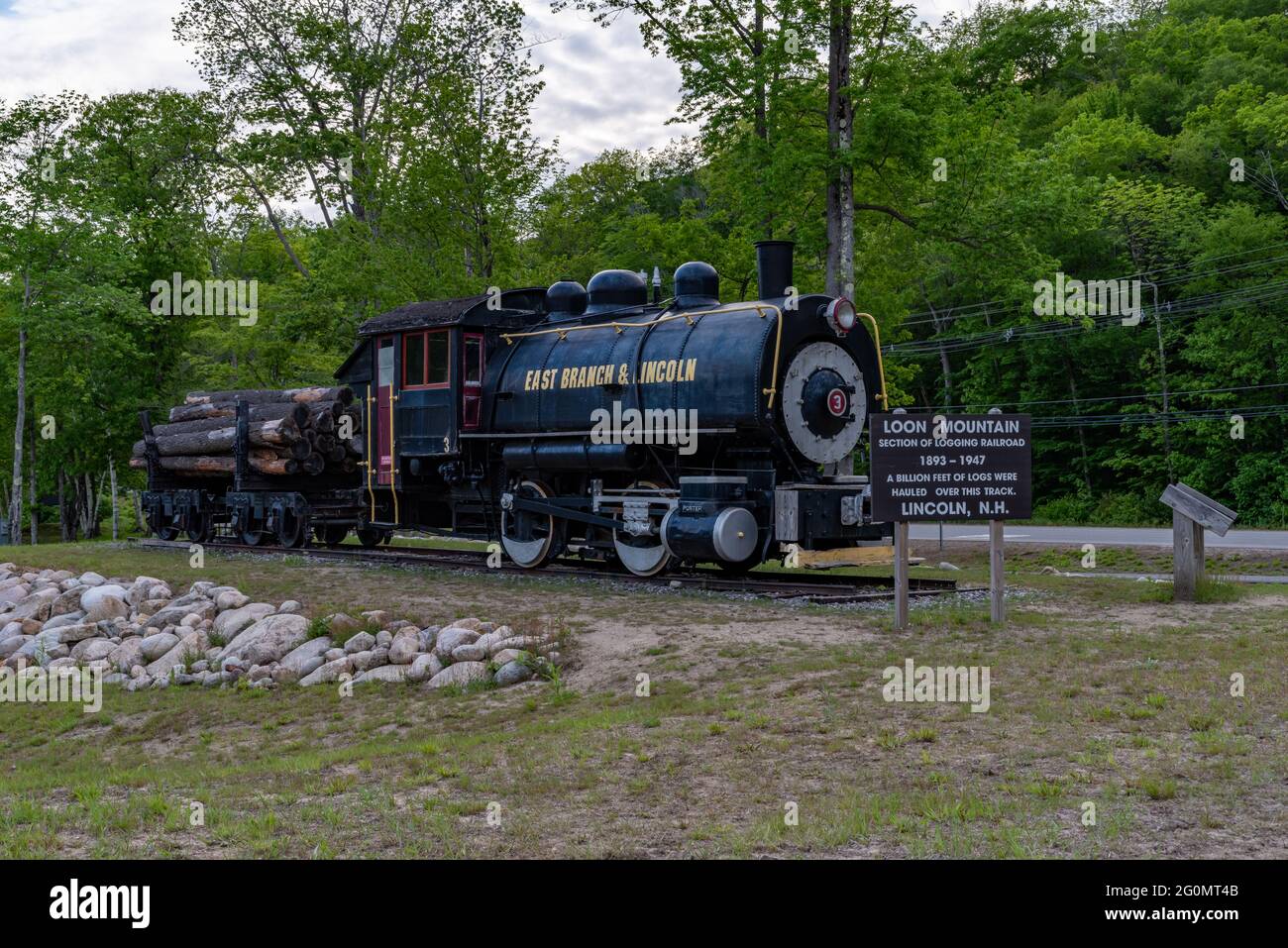 Loon Mountain Resort Lincoln Railroad Engine Banque D'Images
