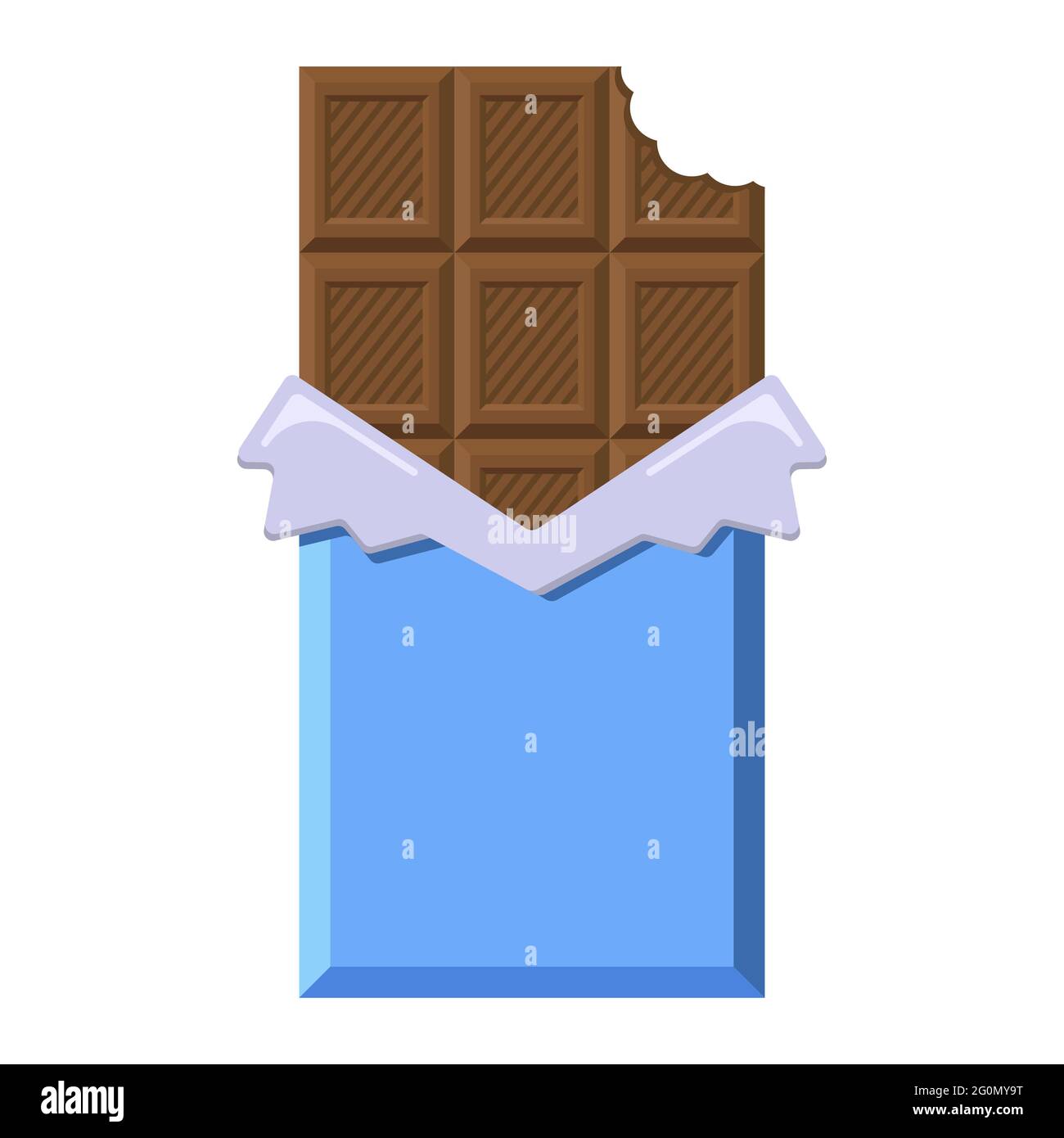 Bonbon cacao plat pour logo, menu, emblème, modèle, Web, autocollants, imprimés. Illustration du vecteur isolé Sweet snack Illustration de Vecteur