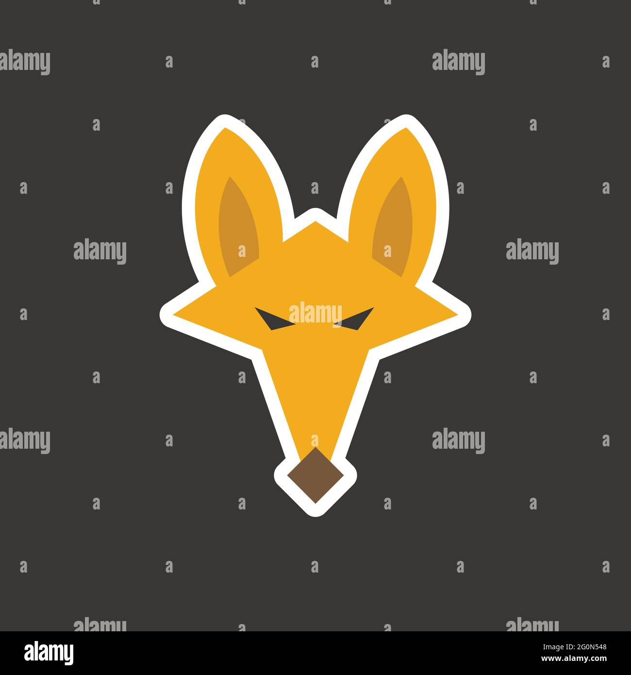 thèmes du logo fox en image vectorielle en gras Illustration de Vecteur