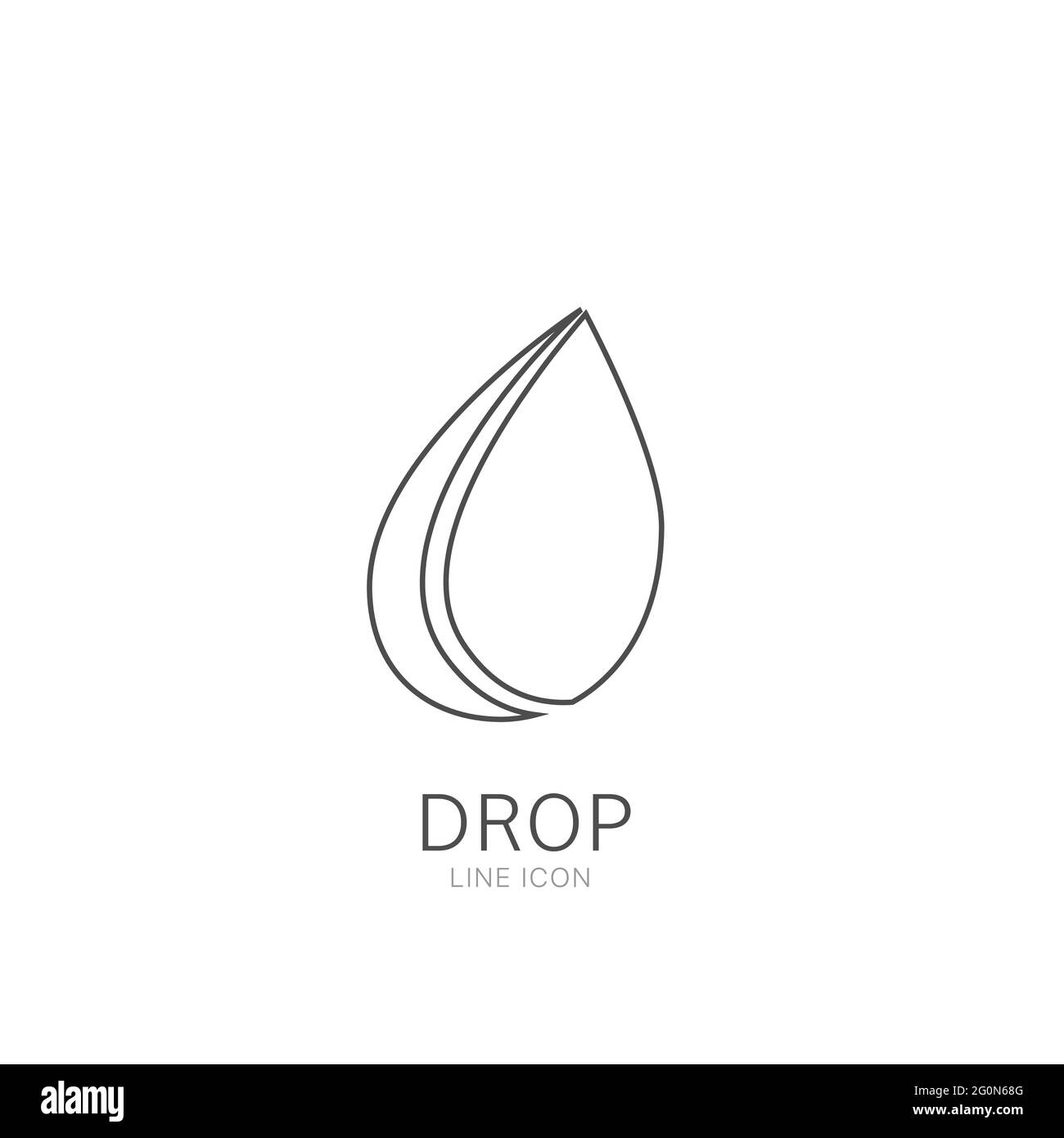 Collection formes de logo de goutte d'eau vectorisé d'icône Illustration de Vecteur