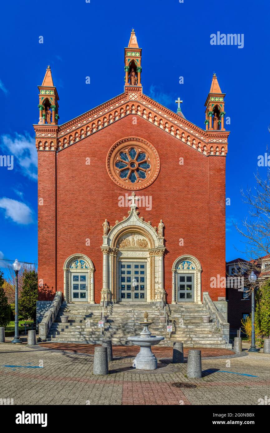 Église du Saint-Esprit (catholique romaine), 470, avenue Atwells, district de Federal Hill. Construit en 1901, conçu par Murphy, Hindle & Wright en italien Renai Banque D'Images