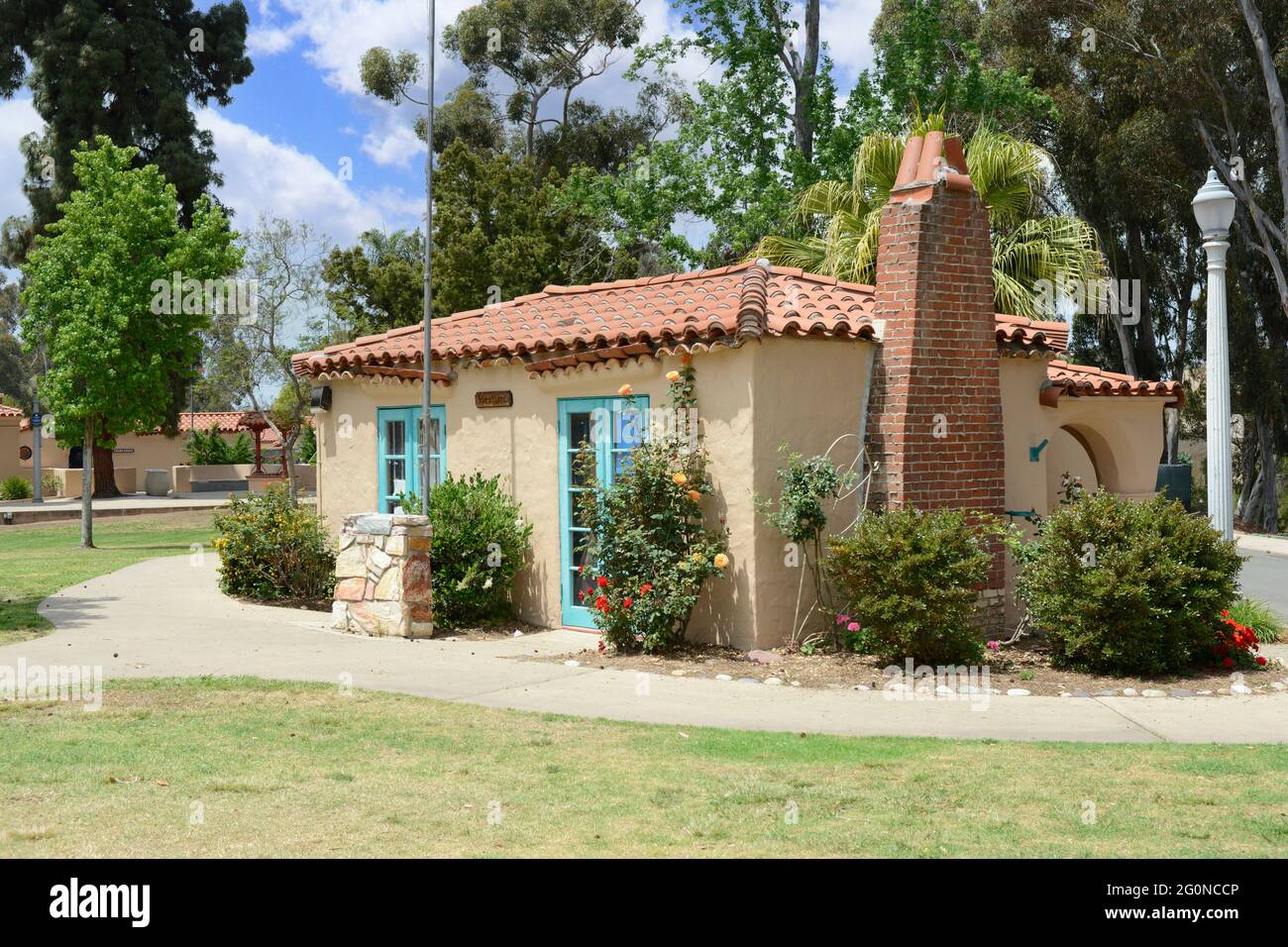 House of Pacific relations International Scottish Cultural Cottage situé à Balboa Park à San Diego, CA Banque D'Images