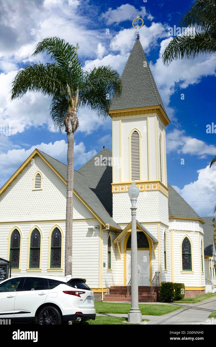 L'église presbytérienne du mémorial Graham, au coin de C et 10ème sur Coronado Island, San Diego, CA Banque D'Images