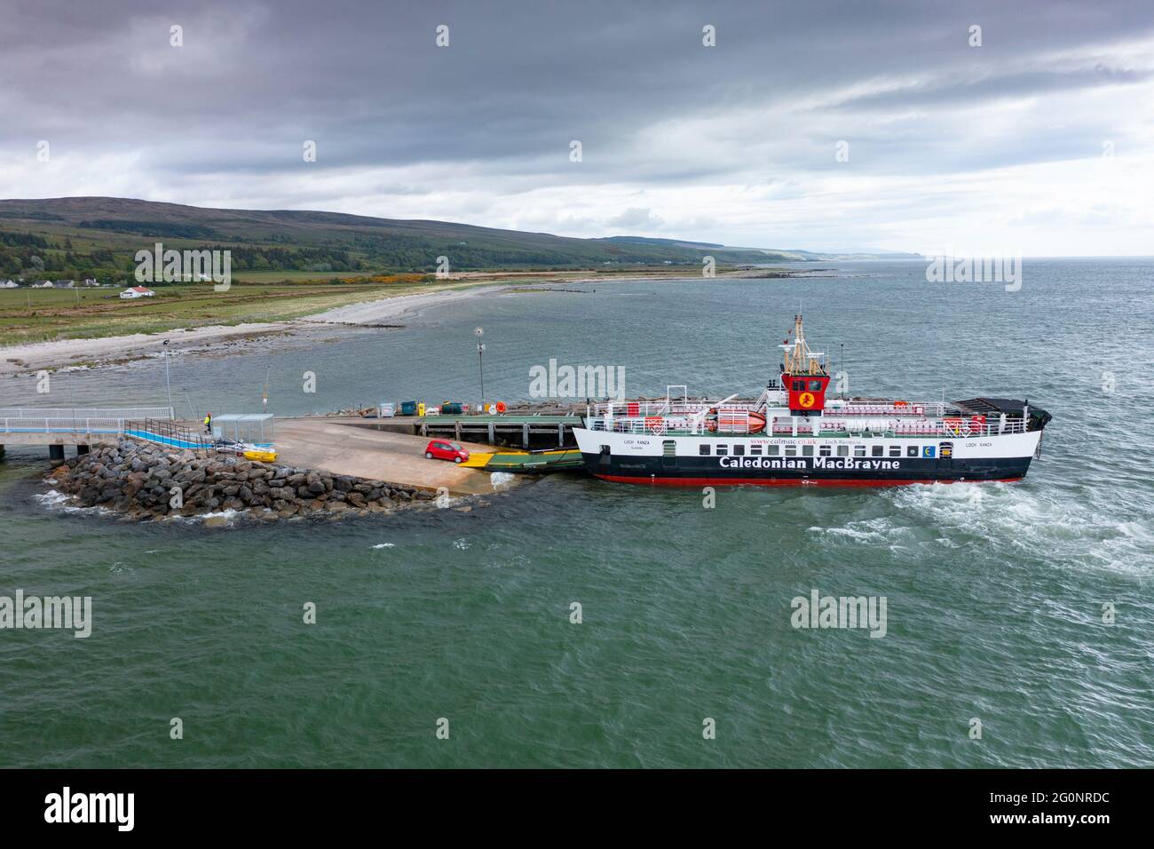 Caledonian MacBrayne, terminal de ferry pour passagers de l'île de Gigha, à Tayinloan, Kintyre, Écosse, Royaume-Uni Banque D'Images