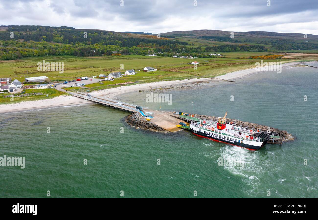 Caledonian MacBrayne, terminal de ferry pour passagers de l'île de Gigha, à Tayinloan, Kintyre, Écosse, Royaume-Uni Banque D'Images
