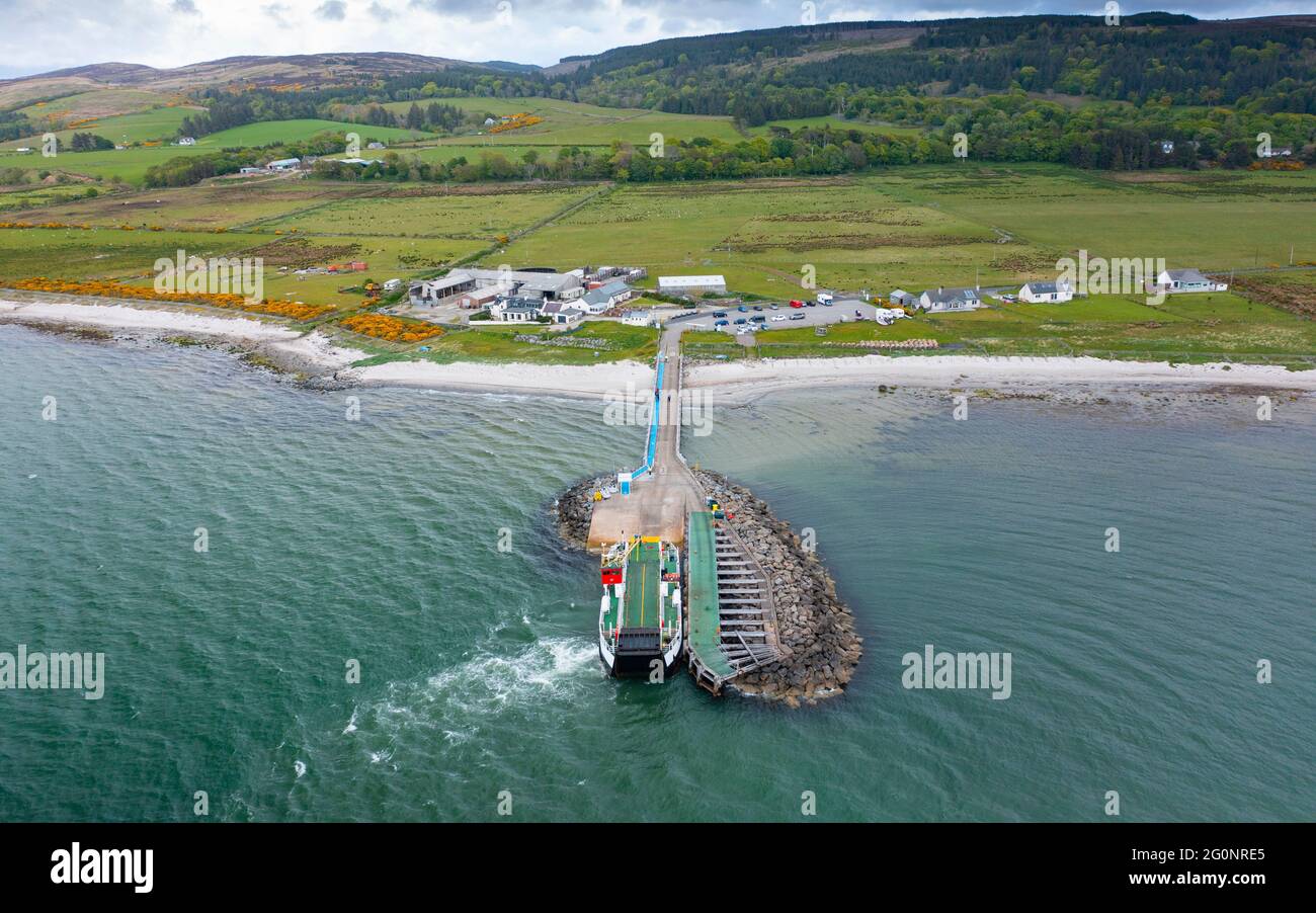 Caledonian MacBrayne, terminal de ferry pour passagers de l'île de Gigha, à Tayinloan, Kintyre, Écosse, Royaume-Uni Banque D'Images