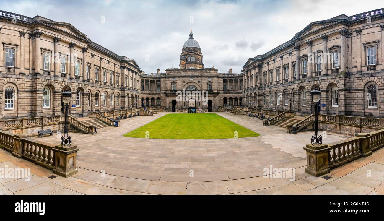 Vue extérieure du quadrilatère Old College de l'université d'Édimbourg, Edimbourg, Écosse, Royaume-Uni Banque D'Images