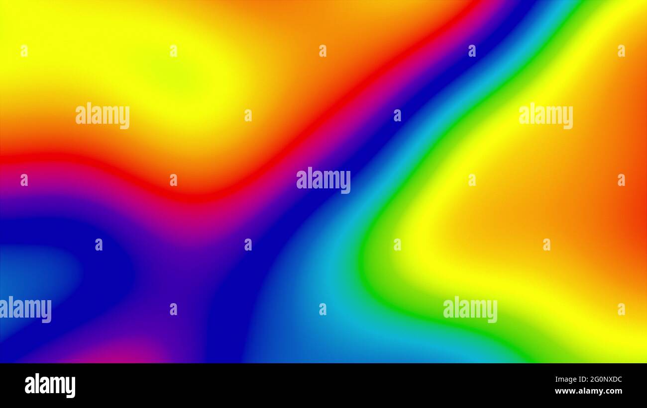 Des gouttes de rendu 3d géométriques allongées avec des motifs psychédéliques lumineux et des pigments flous. Structures dynamiques flottantes avec contour splashes méditative di Banque D'Images