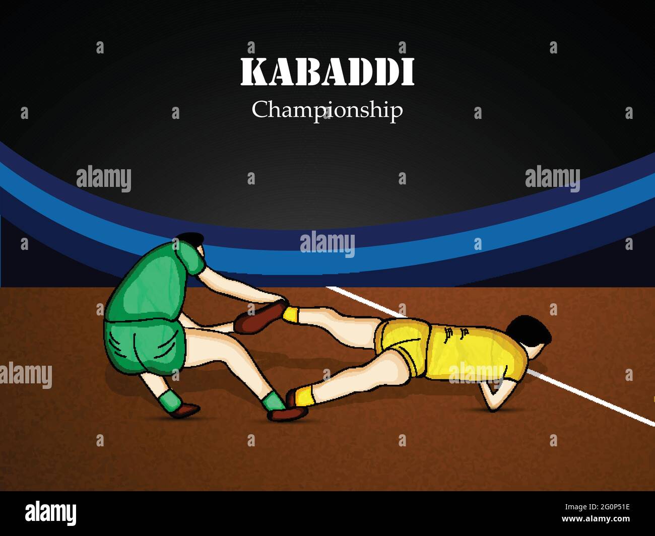 Kabaddi Illustration de Vecteur