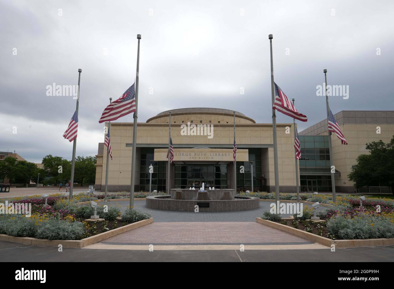 The George Bush Presidential Library and Museum, dimanche 30 mai 2021, à College Station, Texte Banque D'Images