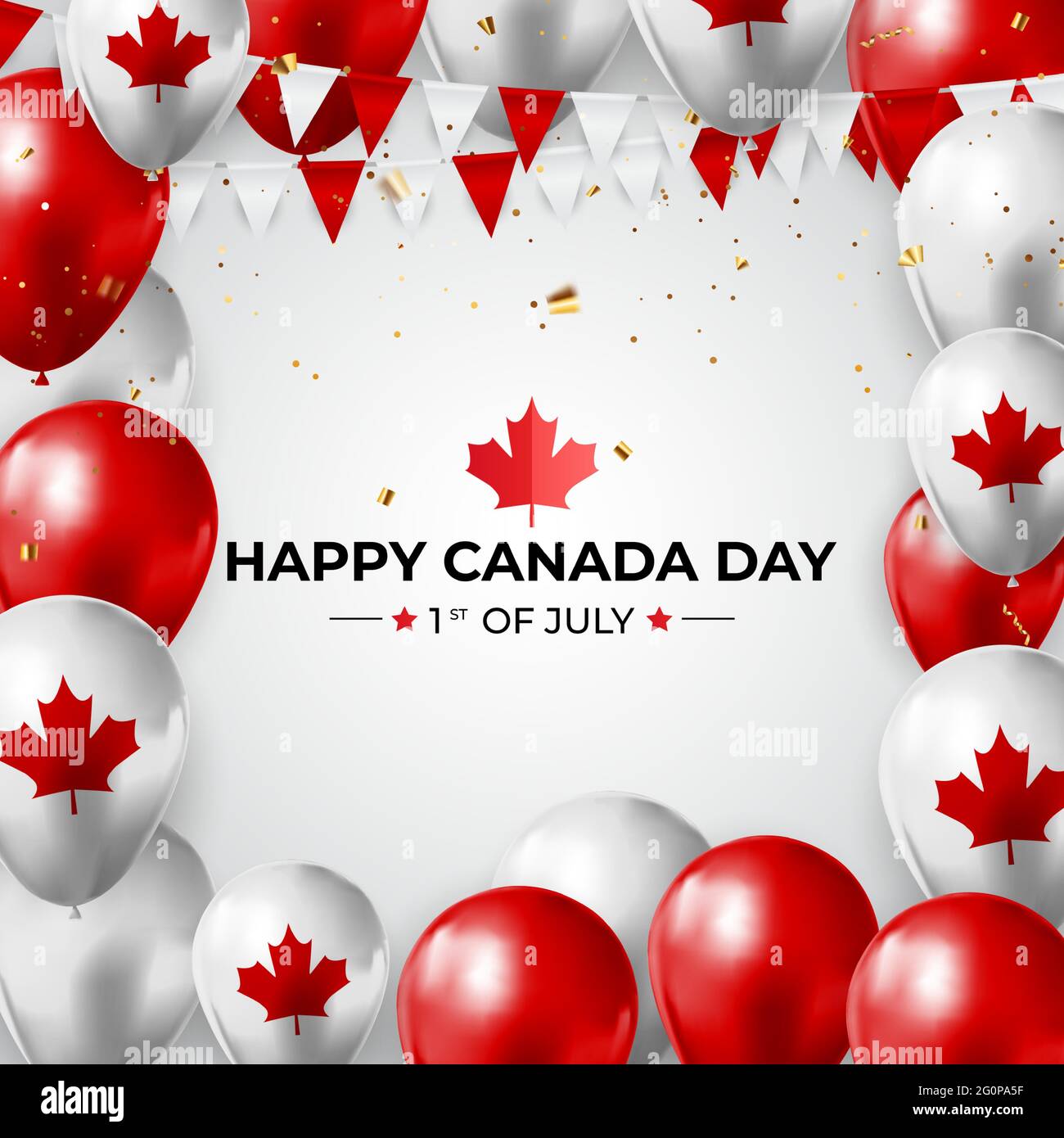 Carte de voeux pour la fête du Canada. Illustration vectorielle Illustration de Vecteur