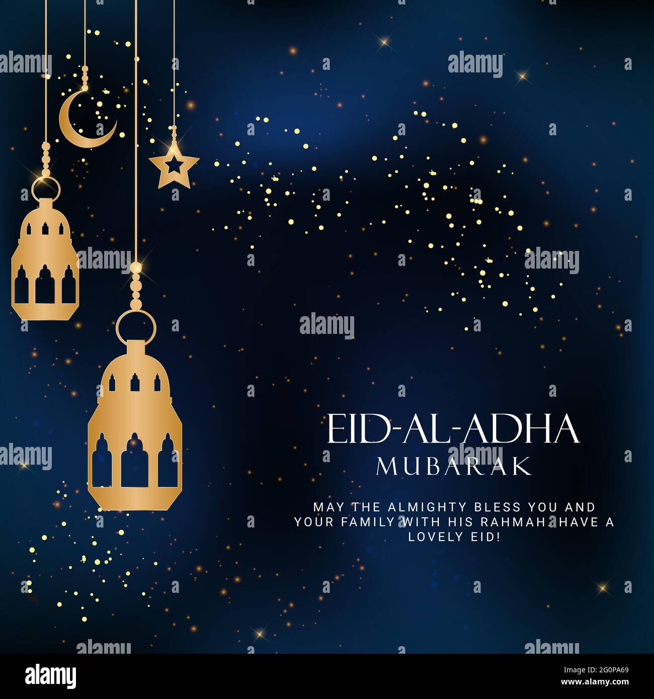 EID Al Adha. Carte de vœux islamique EID mubarak , affiche. Illustration vectorielle Illustration de Vecteur