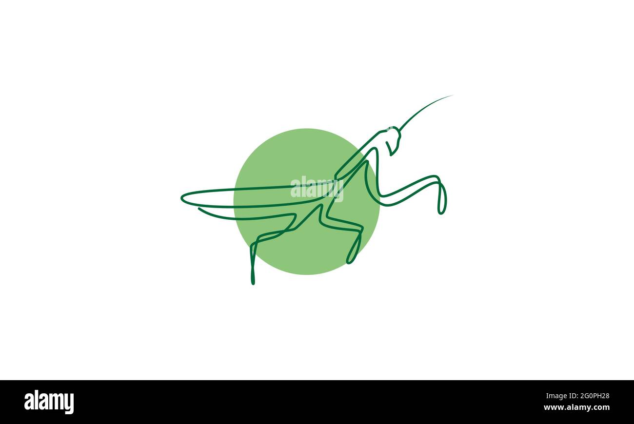 lignes vertes coloré logo mantis symbole vecteur icône illustration graphique conception Illustration de Vecteur