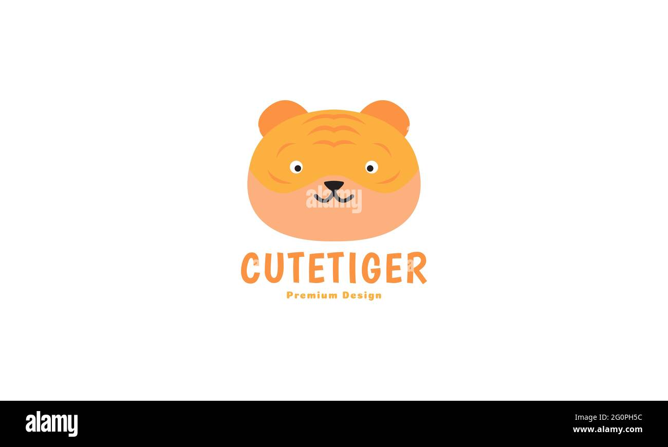 Tete Mignonne Bebe Tigre Logo Symbole Vecteur Icone Design Illustration Graphique Image Vectorielle Stock Alamy