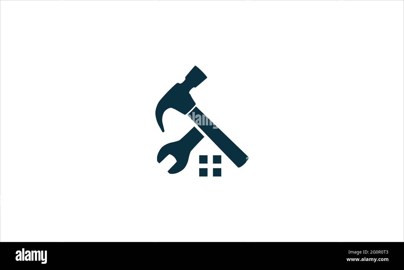 illustration de modèle vectoriel de conception de logo de toit et de réparation à domicile Illustration de Vecteur